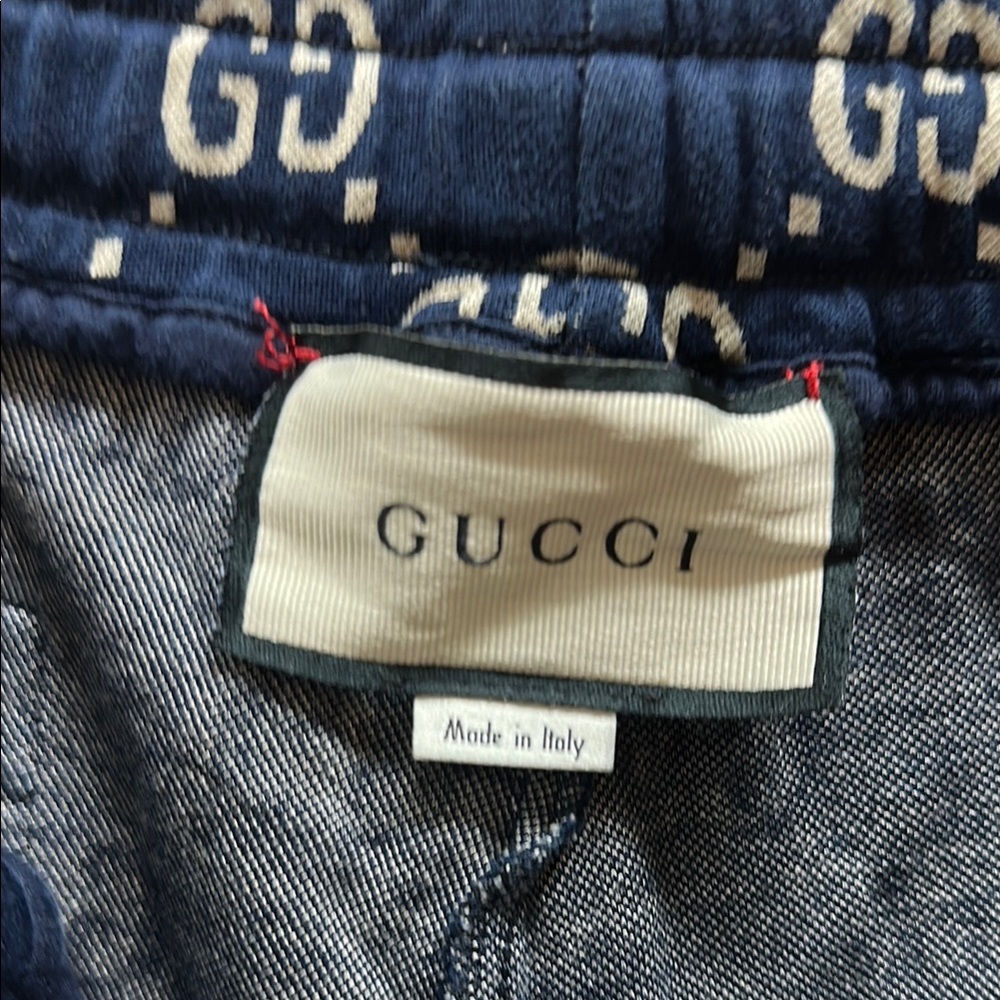 Gucci Dark Blue GG Patterned Shorts med- large - Picture 2 of 13